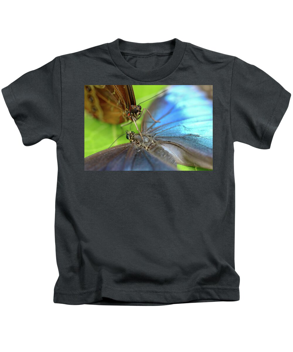 Butterfly Kids T-Shirt featuring the photograph I Got Your Back by Mary Anne Delgado
