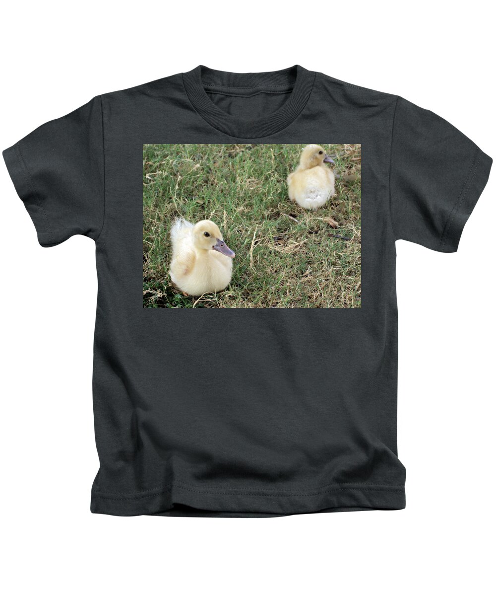 Duck Kids T-Shirt featuring the photograph I Need Some Space by Angelina Tamez
