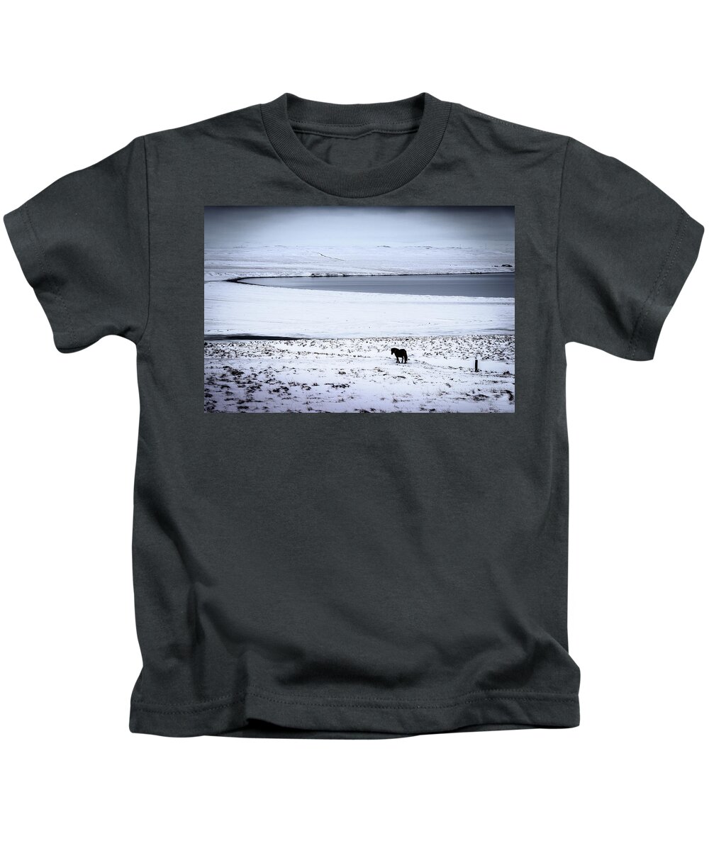 Iceland Kids T-Shirt featuring the photograph Icelandic Horse by Peter OReilly