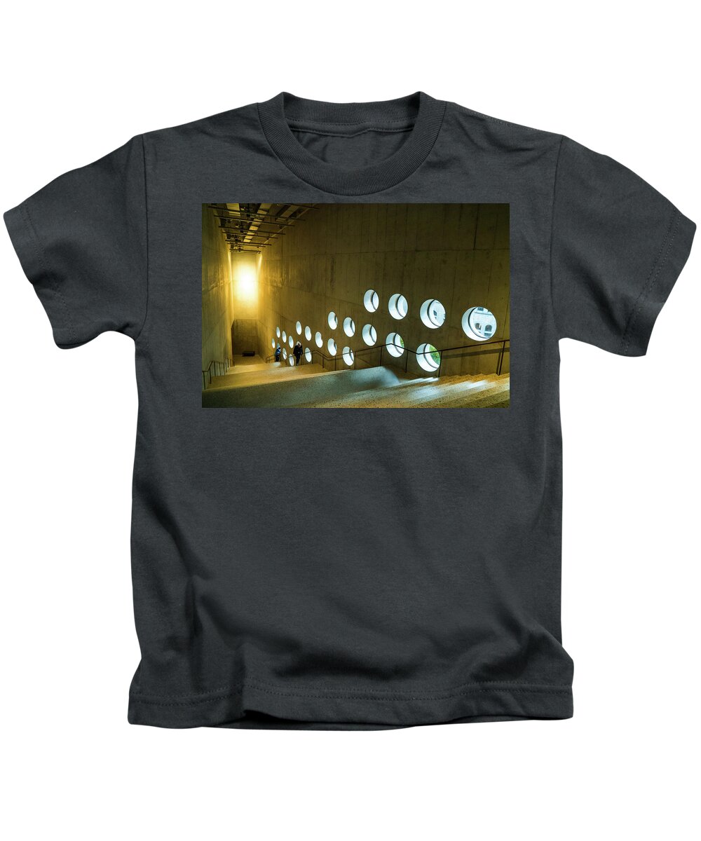 Architecture Kids T-Shirt featuring the photograph In Here by Christopher Brown