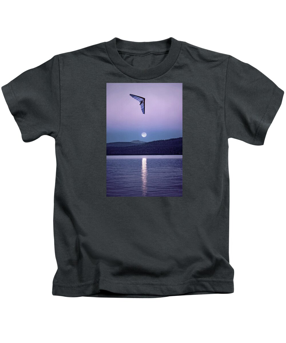 The Walkers Kids T-Shirt featuring the photograph In the Air Tonight by The Walkers
