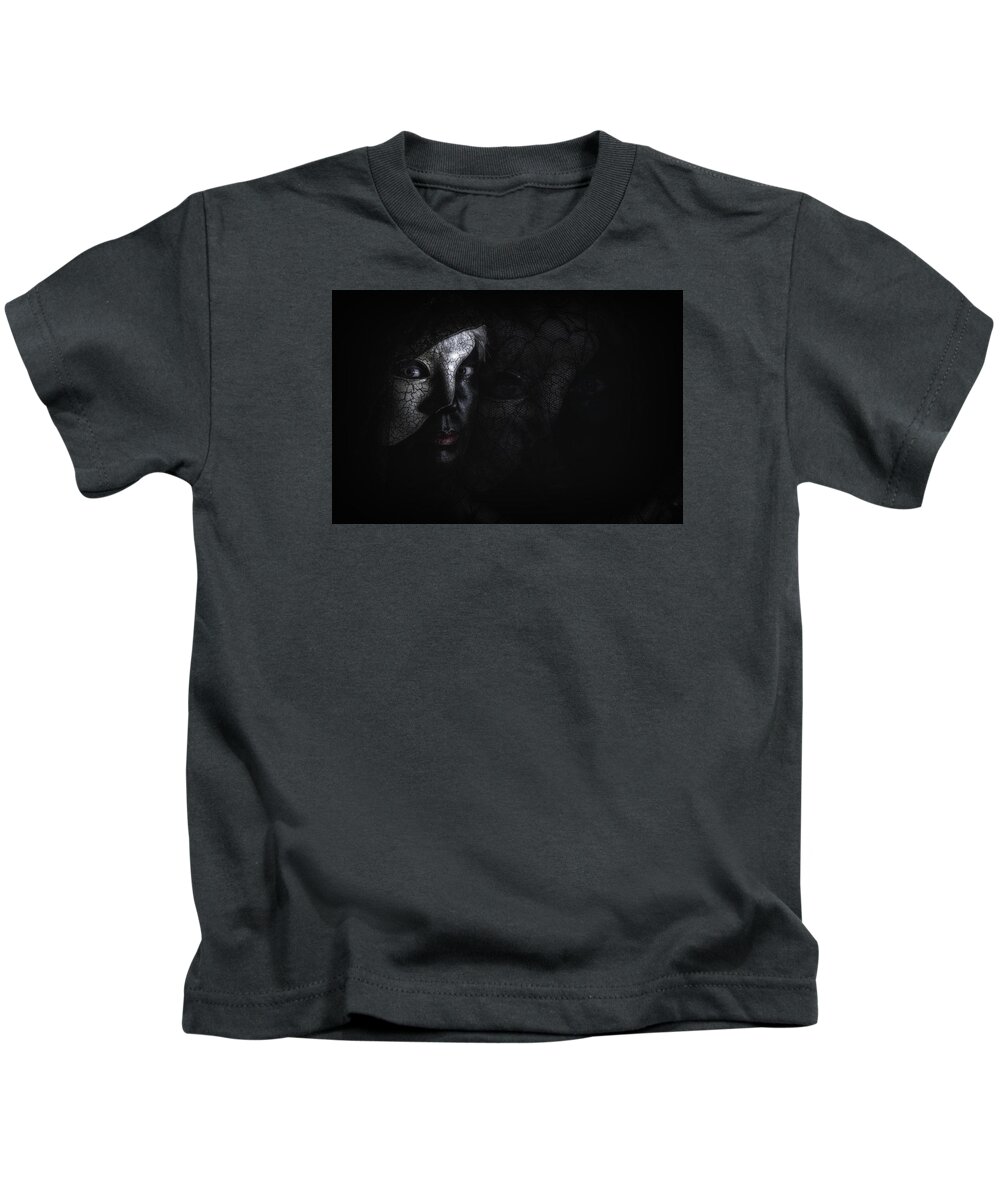Crystal Yingling Kids T-Shirt featuring the photograph In the Dark by Ghostwinds Photography