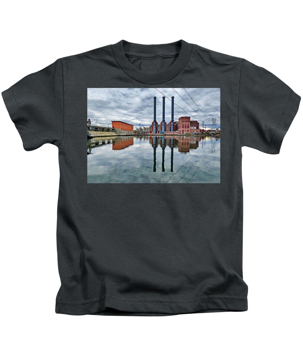 Providence Kids T-Shirt featuring the photograph Industrial Landscape by Lyuba Filatova