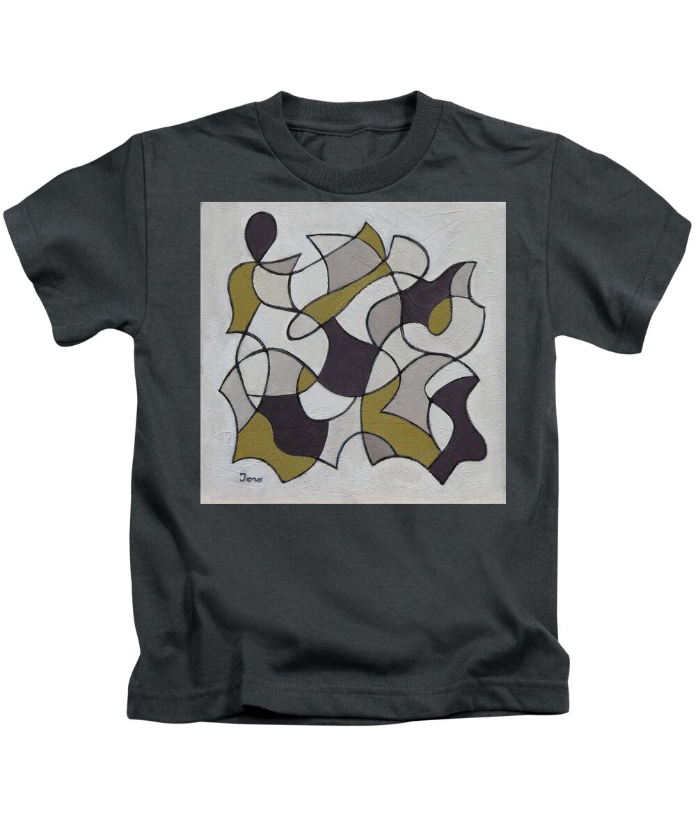 Geometric Kids T-Shirt featuring the painting Innuendo by Trish Toro