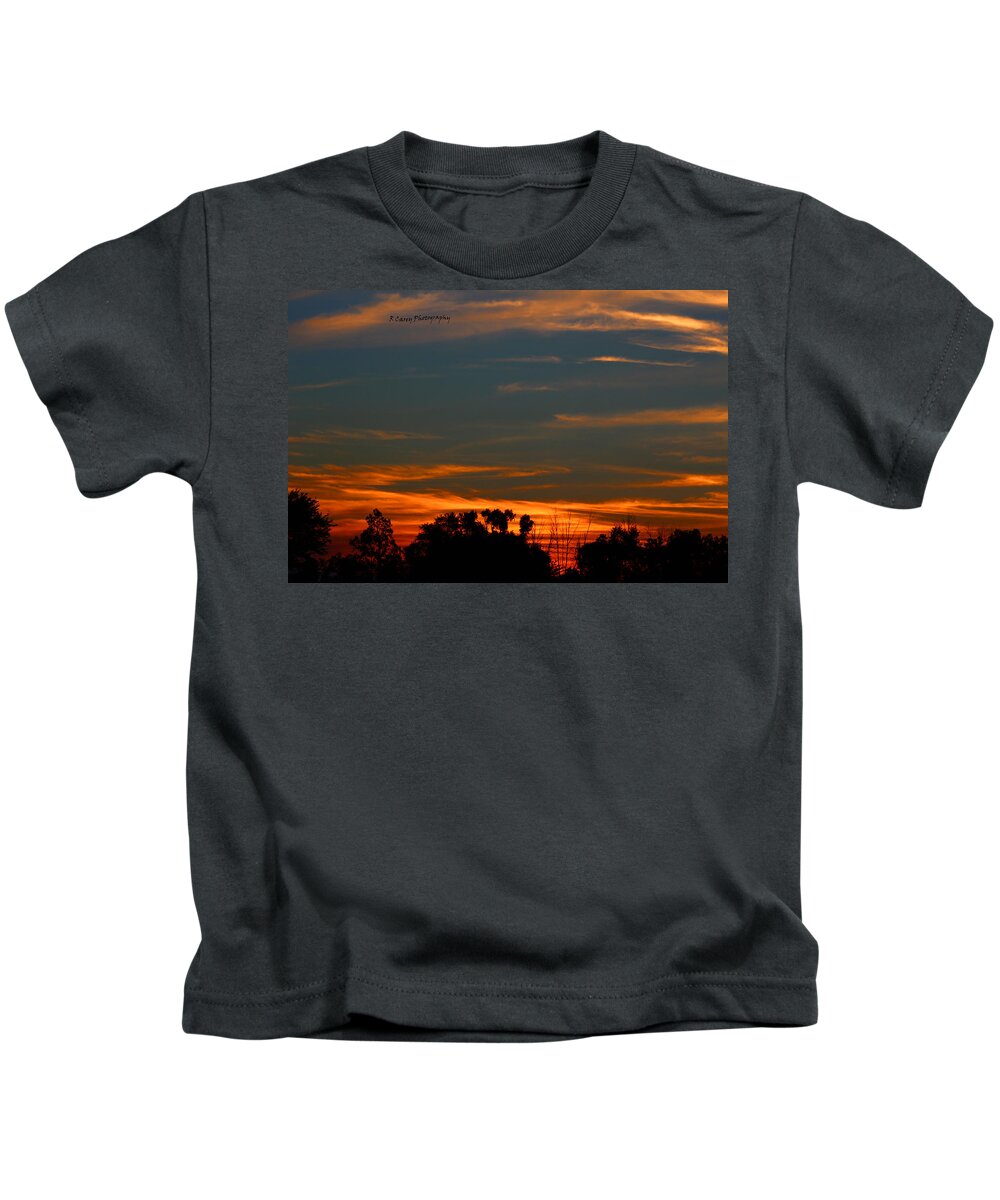  Sunset Kids T-Shirt featuring the photograph Intense Sky by Robert Carey