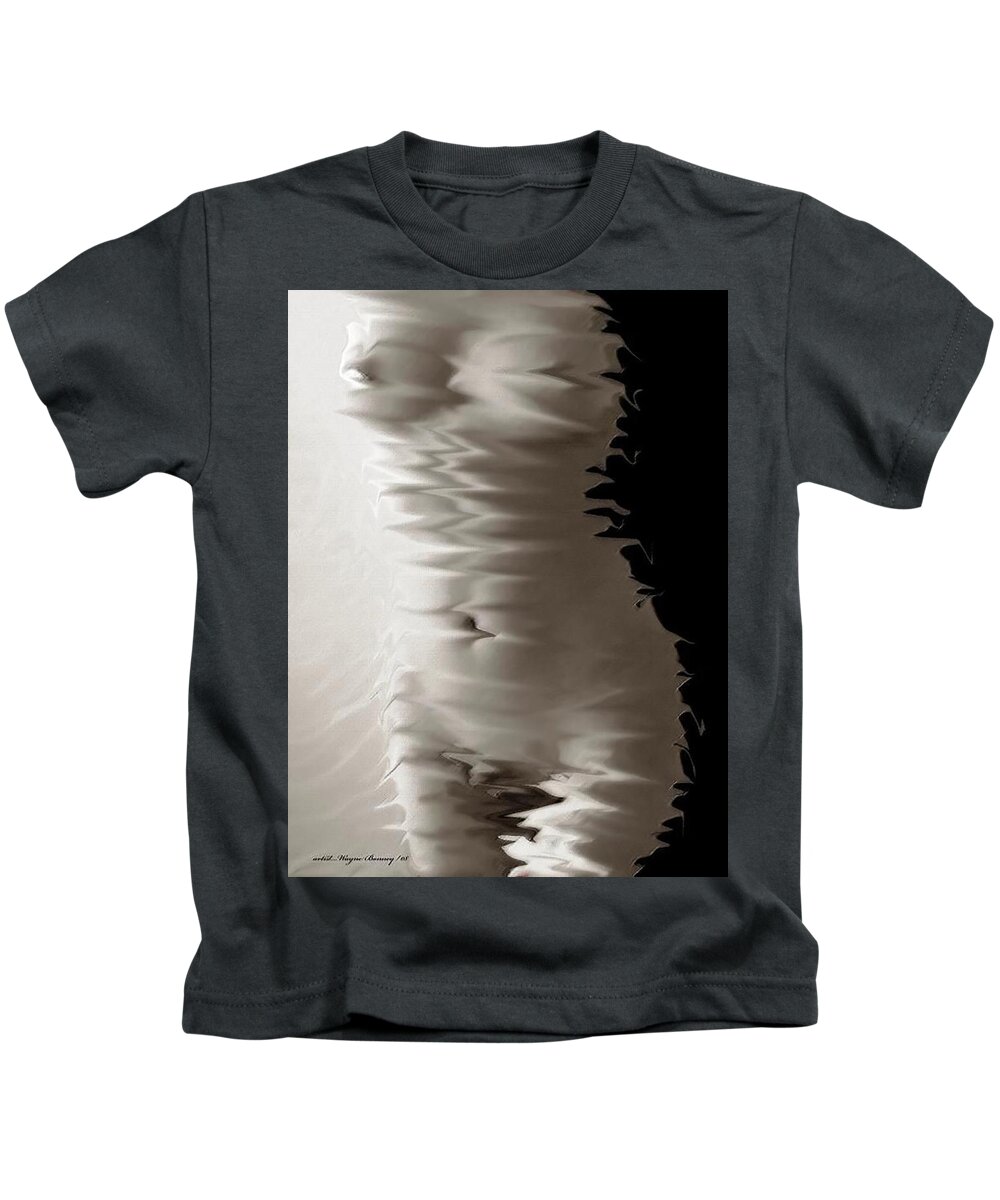 Female Nude Model Kids T-Shirt featuring the digital art Invasion of Privacy by Wayne Bonney