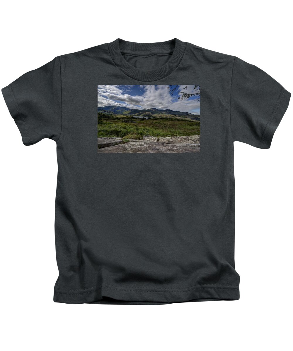 Irlanda Kids T-Shirt featuring the photograph IRISH SKY - Wicklow Mountains by Enrico Pelos