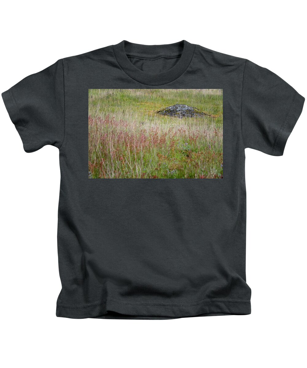 Oregon Coast Kids T-Shirt featuring the photograph Island Field by Tom Singleton