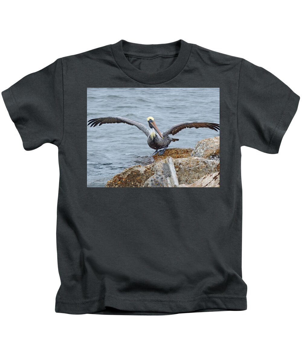 Mexico Beach Kids T-Shirt featuring the photograph It Was This Big by Lucyna A M Green
