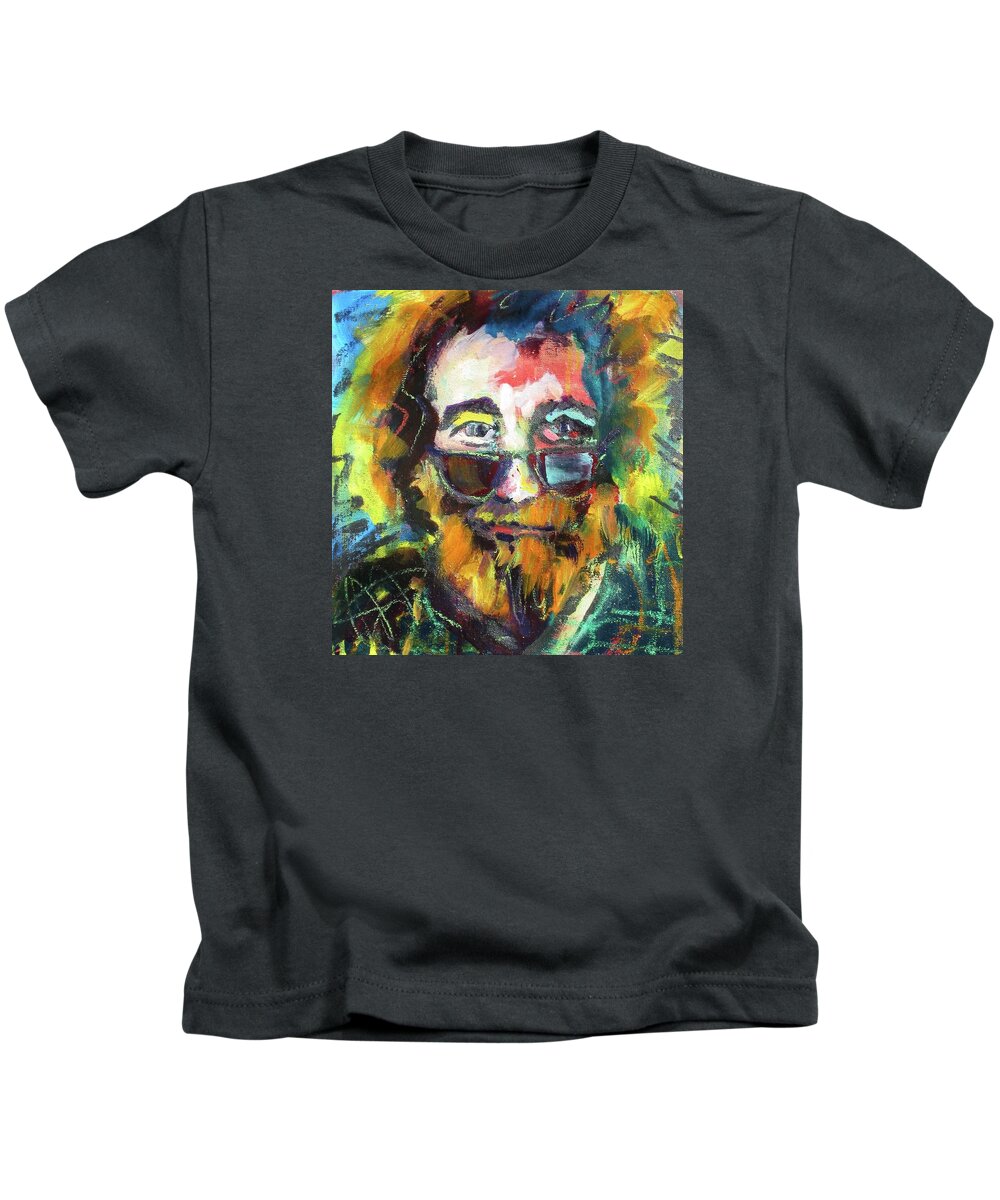 Grateful Dead Kids T-Shirt featuring the painting Jerry Garcia by Les Leffingwell