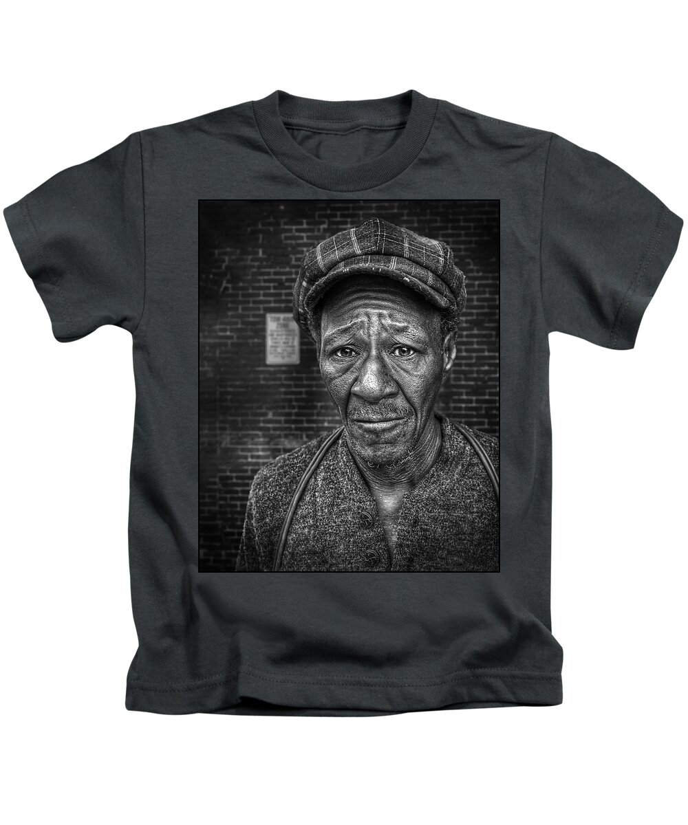 Jesse Kids T-Shirt featuring the photograph Jesse BW by Rick Mosher