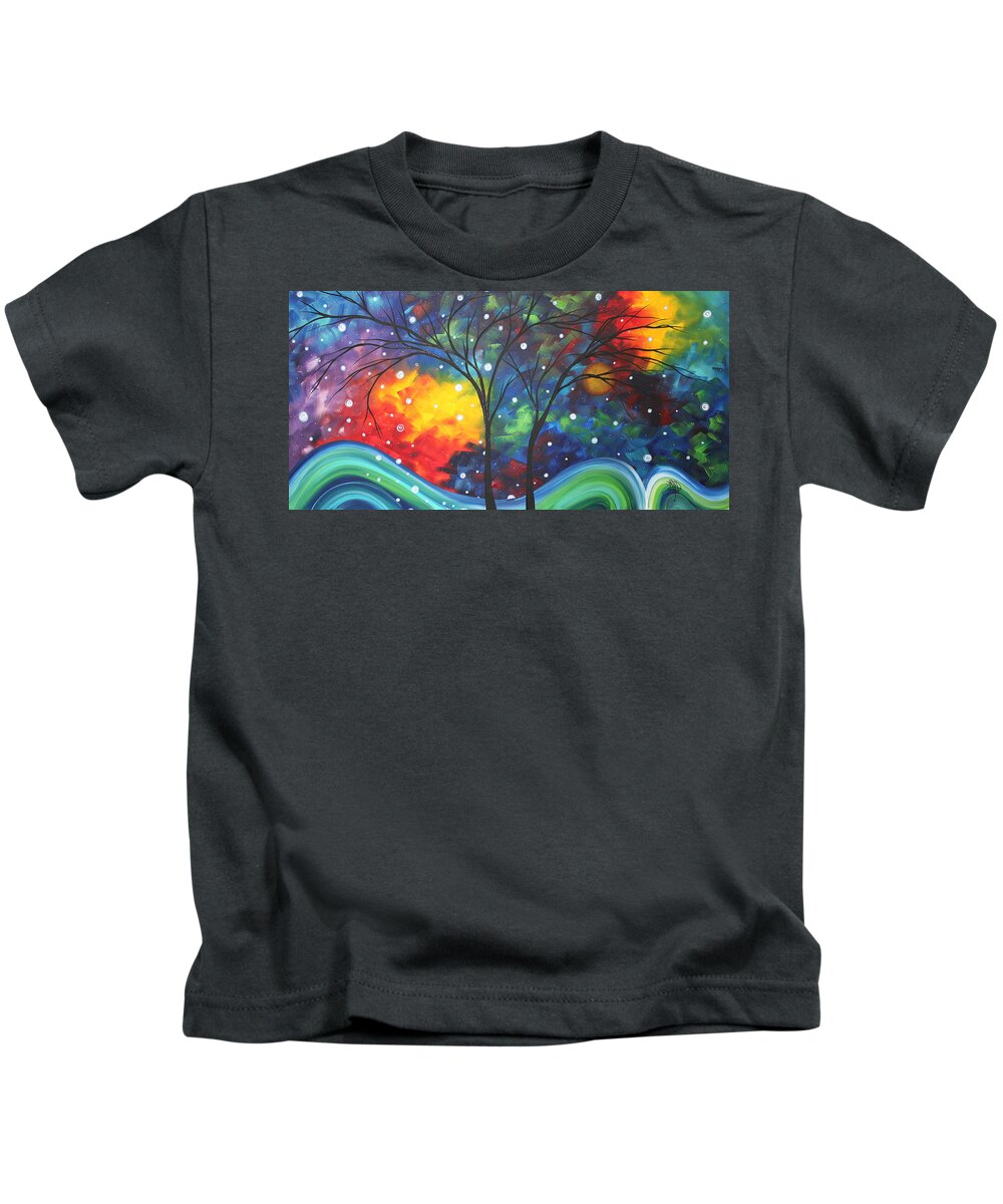 Abstract Kids T-Shirt featuring the painting Joy by MADART by Megan Aroon