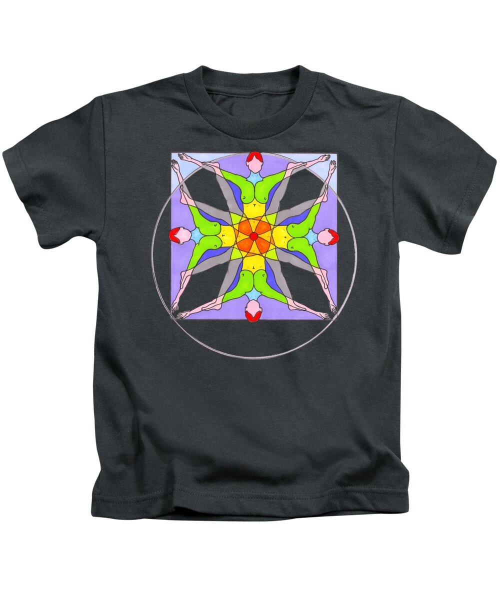 Kundalini Kids T-Shirt featuring the mixed media Joyce Soul Portrait by AHONU Aingeal Rose