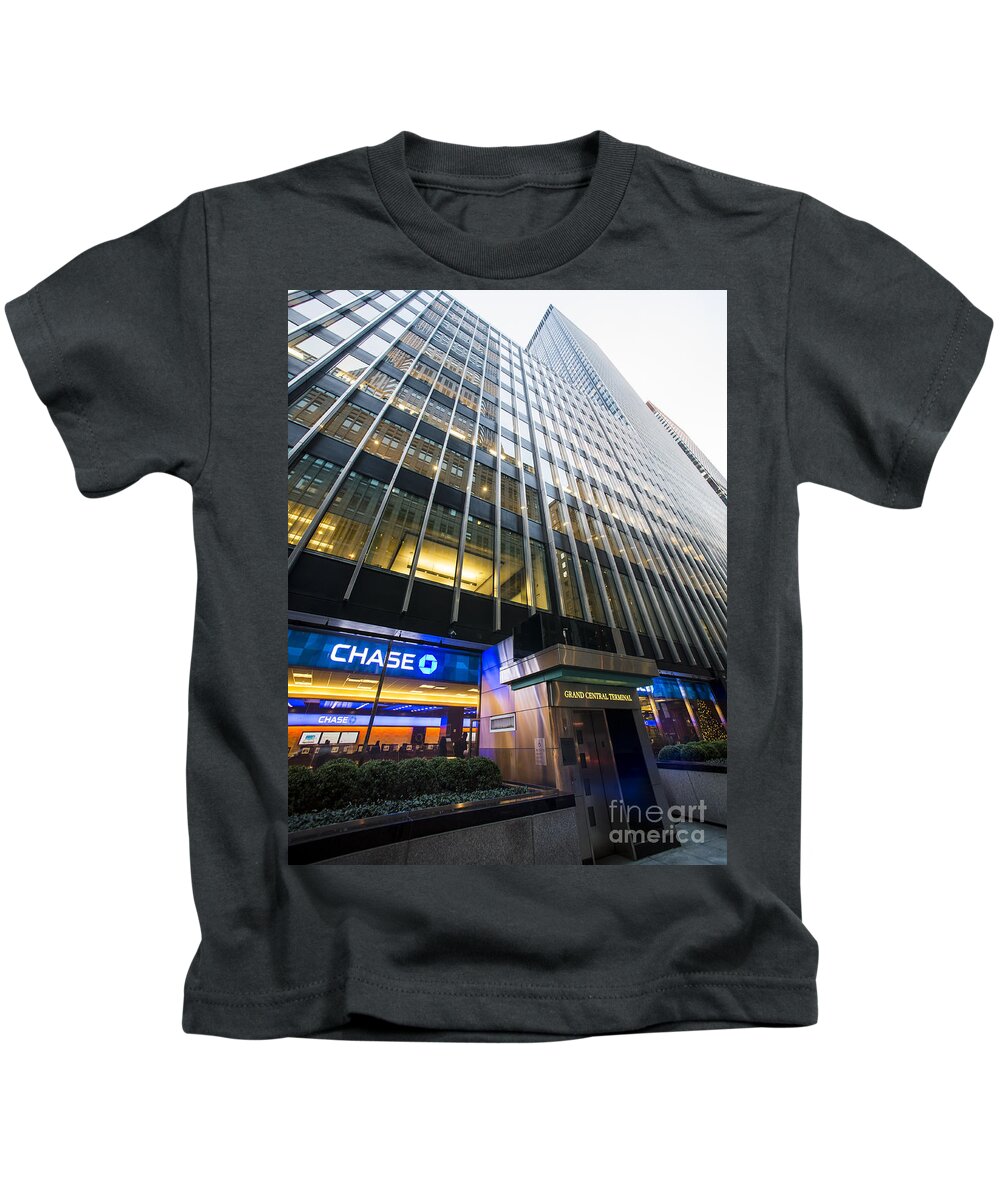 JPMorgan Chase Bank at Grand Central Terminal Kids T-Shirt by Oppenheimer