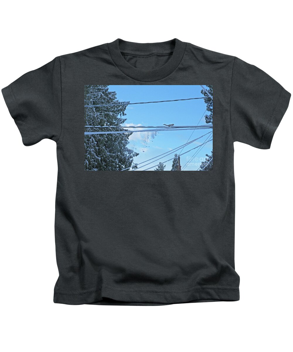 Landscape Kids T-Shirt featuring the photograph Jump for Joy by Marcel Stevahn