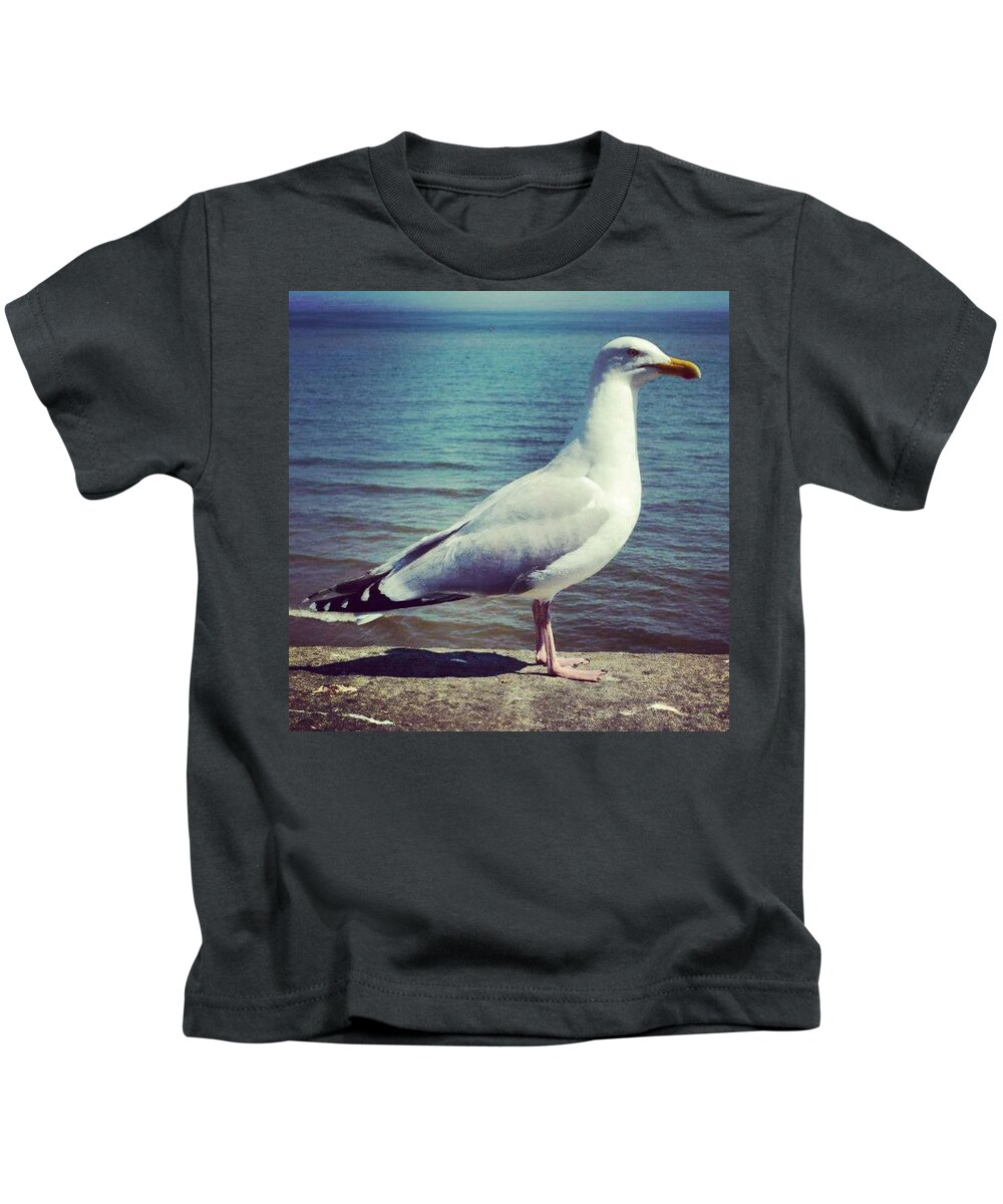 Love Kids T-Shirt featuring the photograph Just Chillin #seagull by Richard Atkin