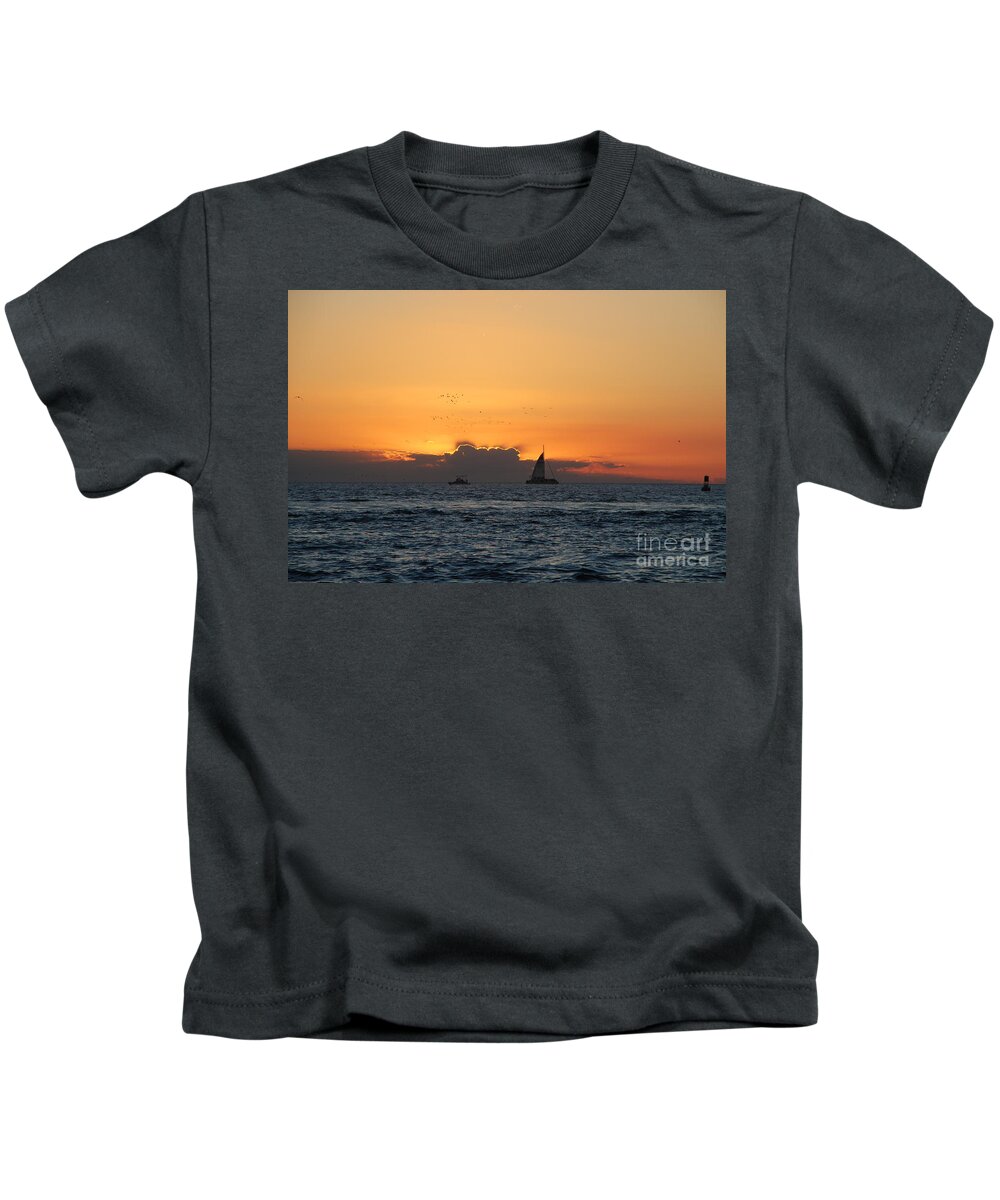 Sunset Kids T-Shirt featuring the photograph Key West Sunset by Jim Goodman