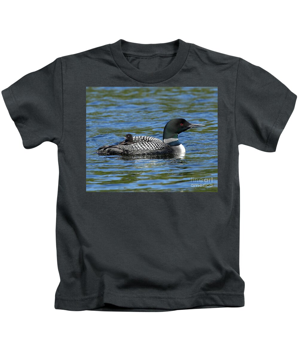 Loon Kids T-Shirt featuring the photograph Kids Ride For Free by Heather King