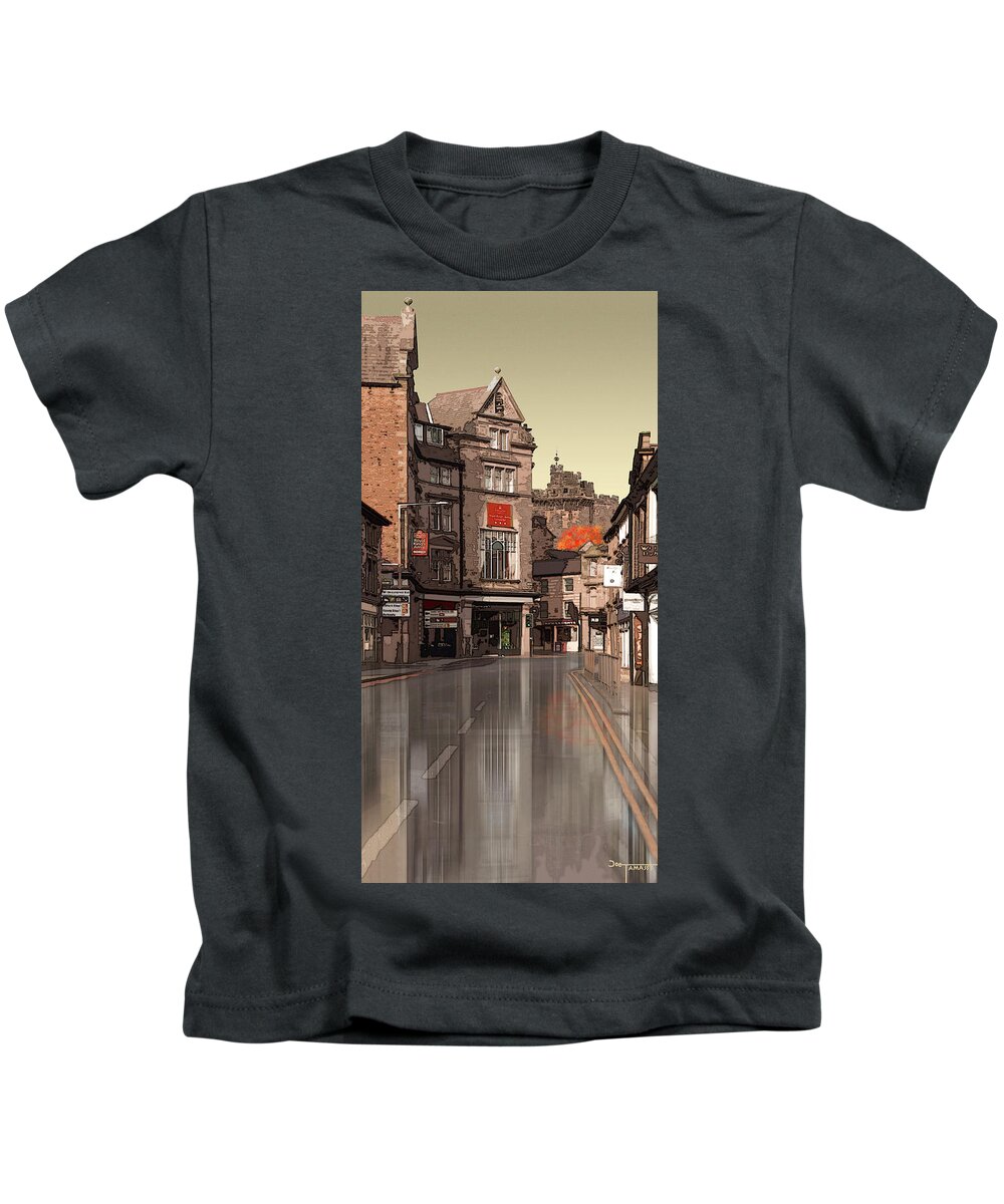 City Kids T-Shirt featuring the digital art King Street Reflection by Joe Tamassy