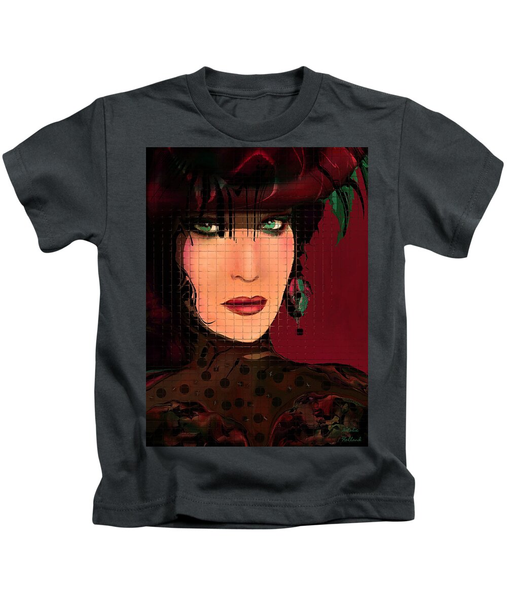 Woman Kids T-Shirt featuring the mixed media Lady Victoria by Natalie Holland