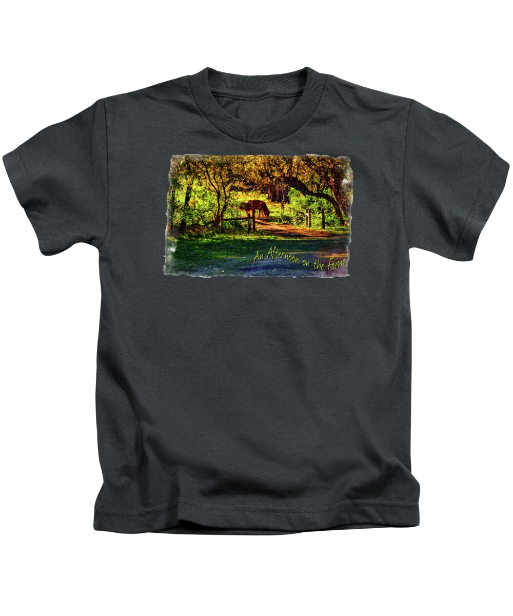Illinois Kids T-Shirt featuring the photograph Late Afternoon on the Farm by Roger Passman