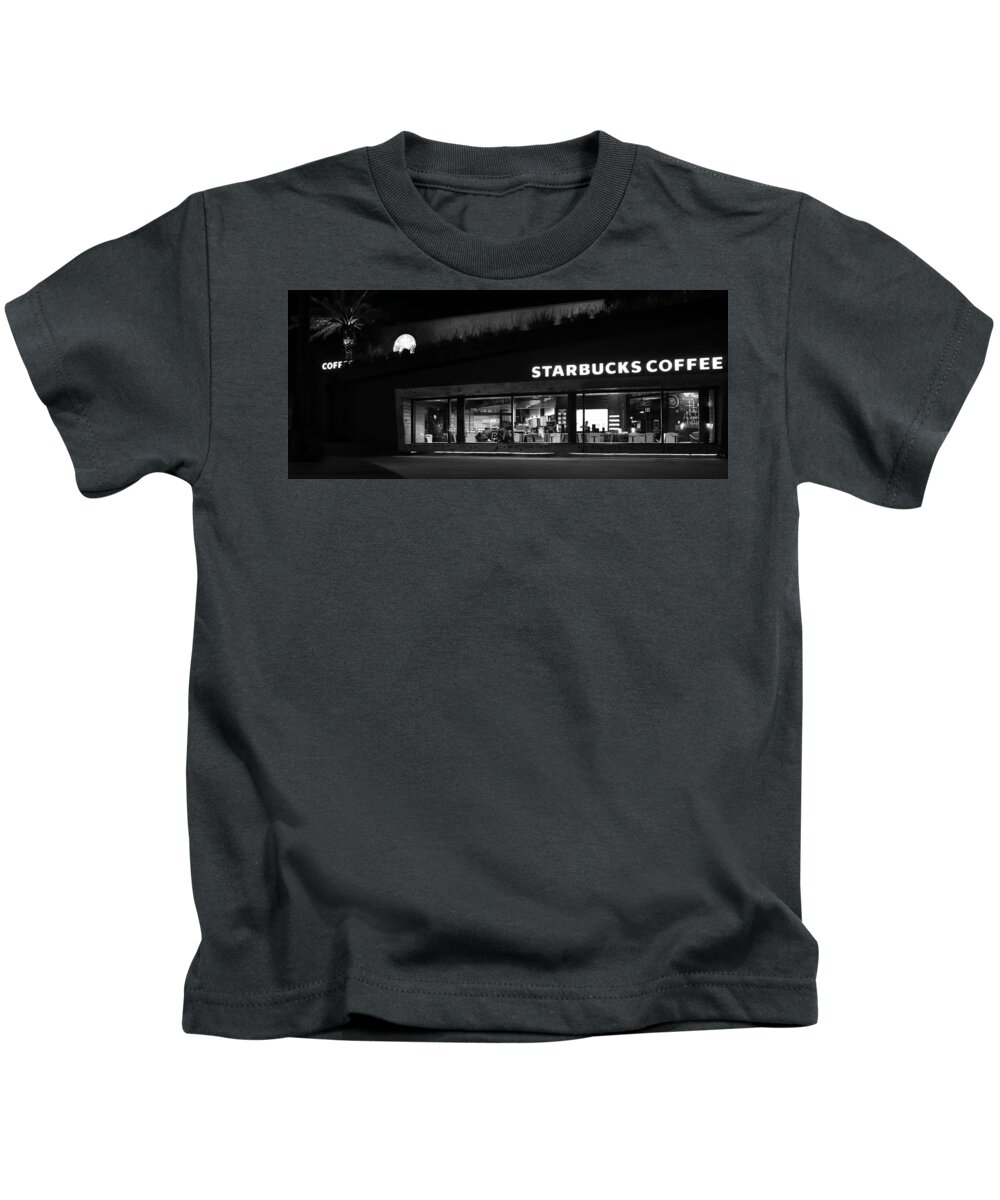 Fine Art Photography Kids T-Shirt featuring the photograph Late night at the Bucs by David Lee Thompson