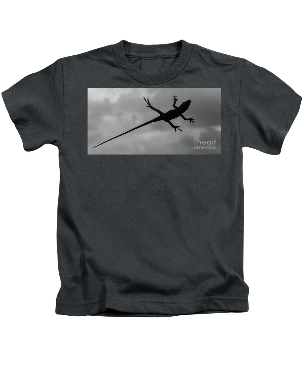 Lizard Kids T-Shirt featuring the photograph Leaping Lizard by Barry Bohn