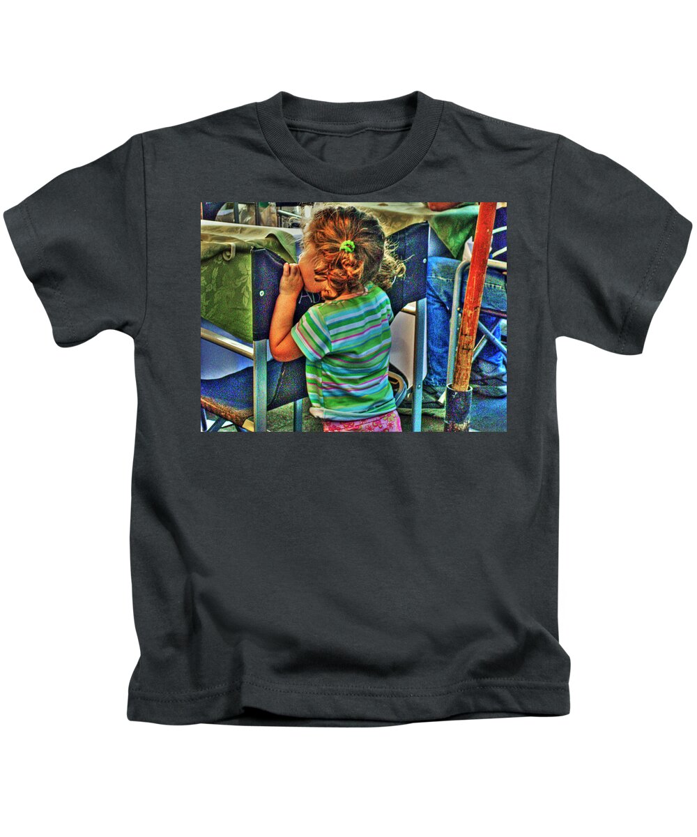 Child Kids T-Shirt featuring the photograph Learning by Francisco Colon