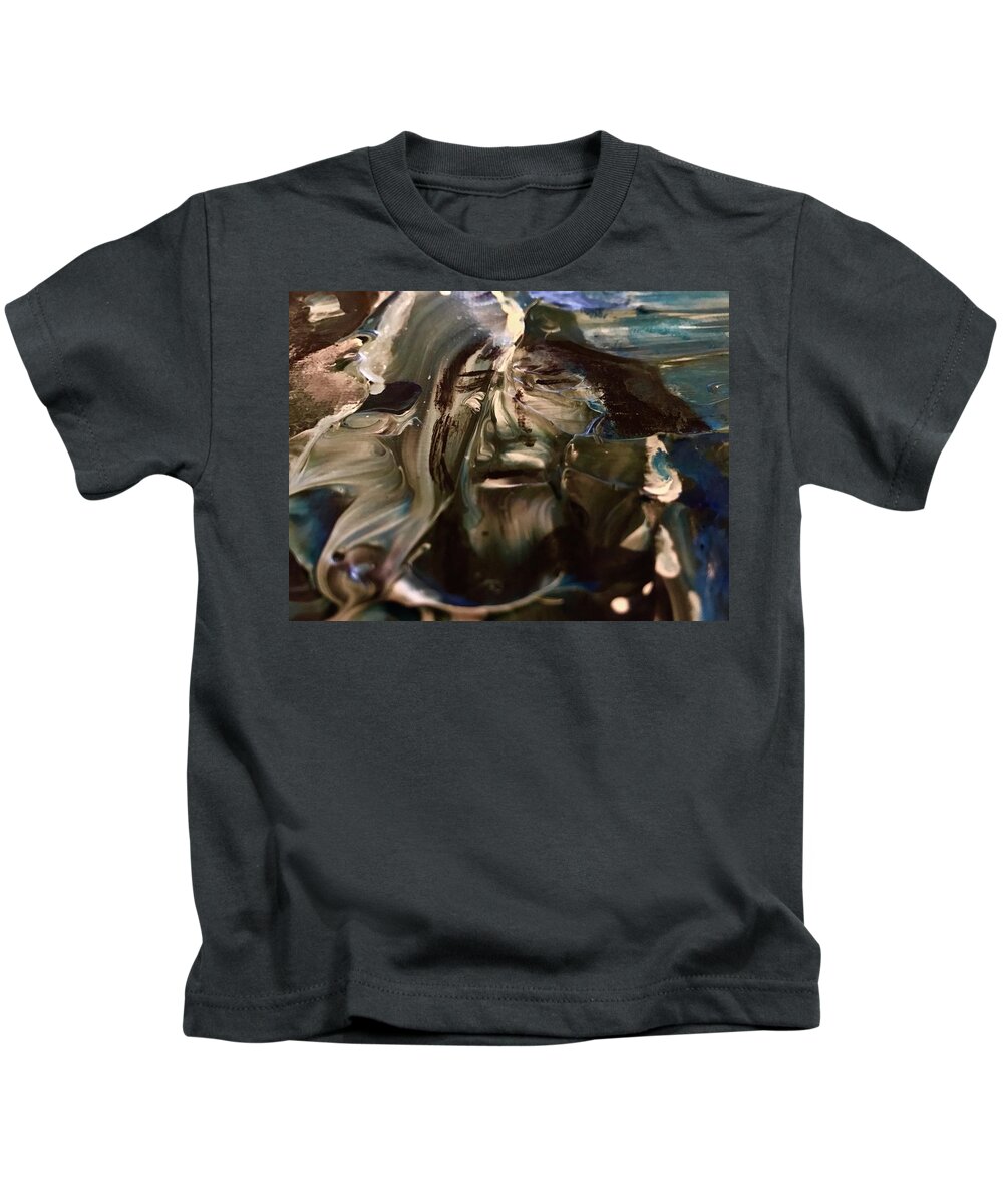 Pirate Kids T-Shirt featuring the painting Let Go The Anchor by Kicking Bear Productions