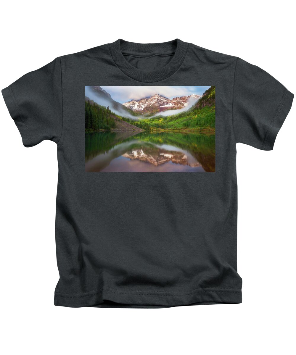 Maroon Bells Kids T-Shirt featuring the photograph Let the Bells Ring by Darren White
