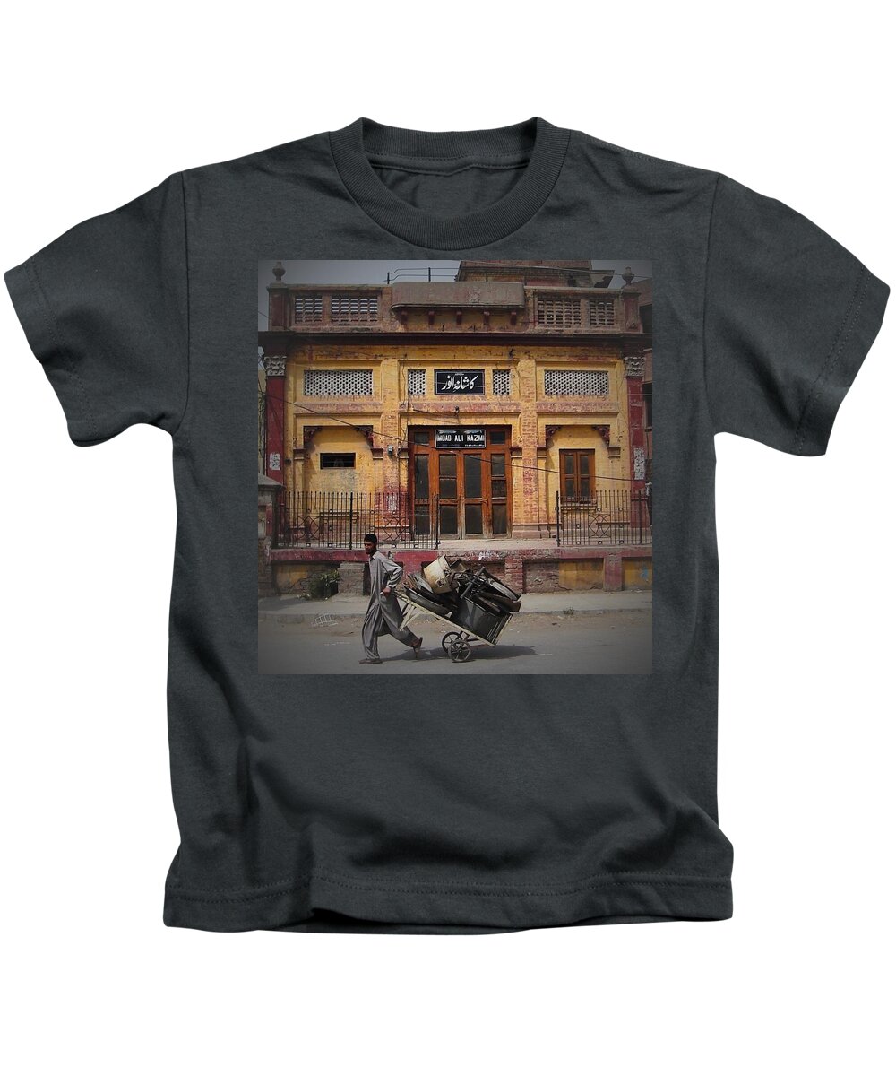 Lahore Kids T-Shirt featuring the photograph Life in Lahore by Mark Mitchell