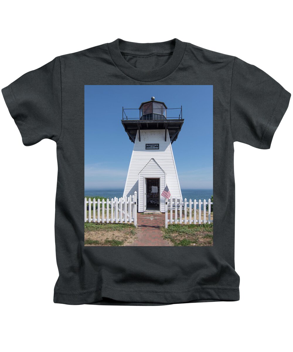 Lighthouse Kids T-Shirt featuring the photograph Lighthouse by Deborah Ritch
