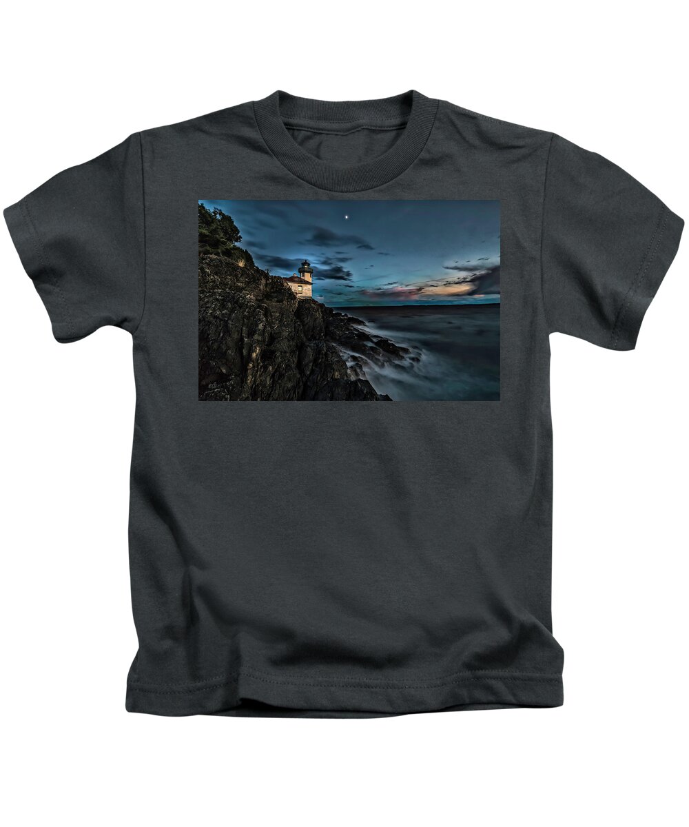 Friday Harbor Washington Kids T-Shirt featuring the photograph Lime Kiln Lighthouse by Thomas Ashcraft