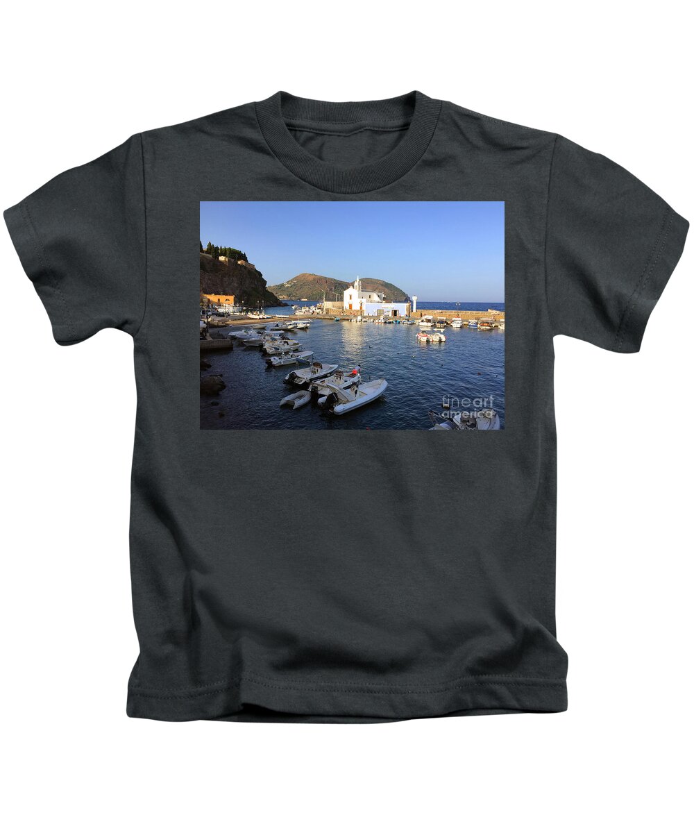 Lipari Kids T-Shirt featuring the photograph Lipari Island by Mafalda Cento