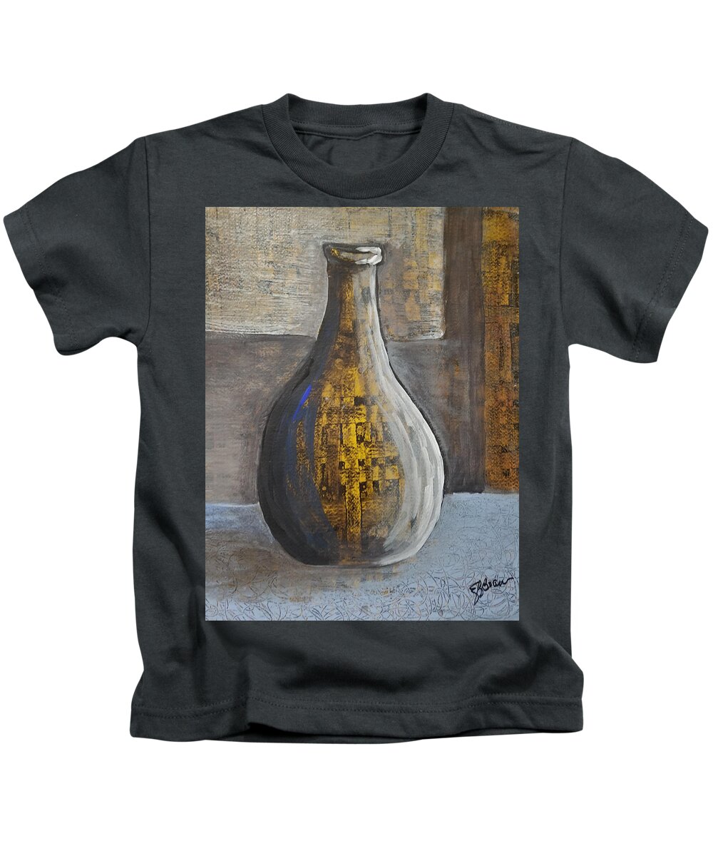 Vase Kids T-Shirt featuring the painting Lonely by Elise Boam