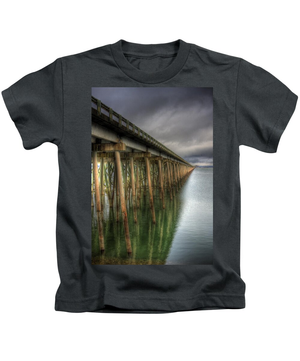 Scenic Kids T-Shirt featuring the photograph Long Bridge by Lee Santa