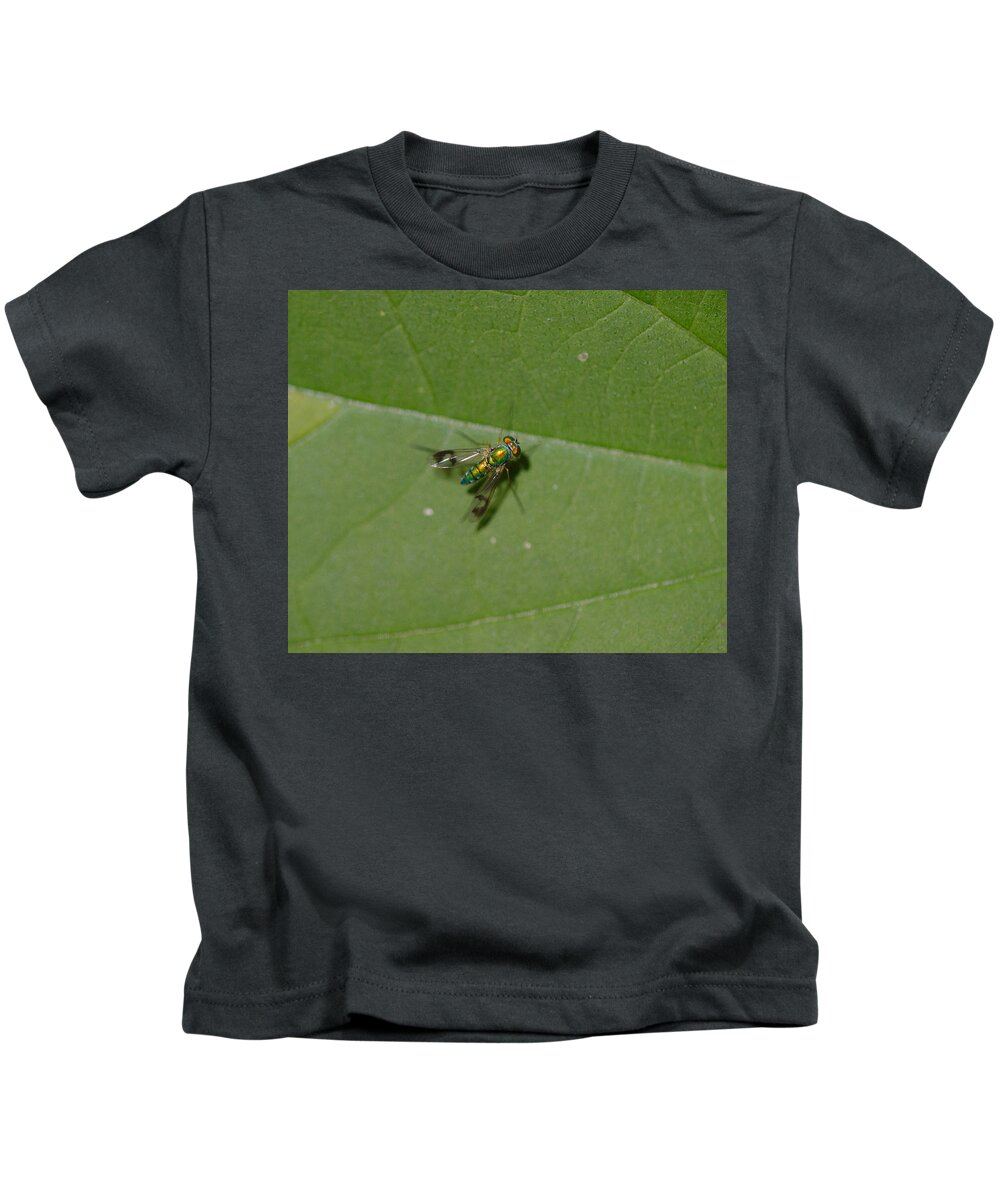 Long Kids T-Shirt featuring the photograph Long legged fly by James Smullins