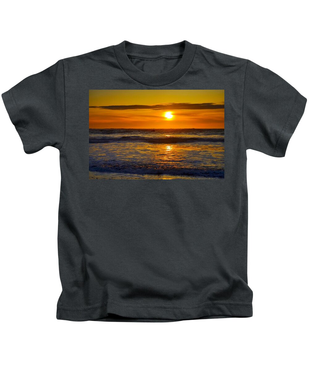 The Lost Coast Kids T-Shirt featuring the photograph Lost Coast Sunset by Maria Jansson