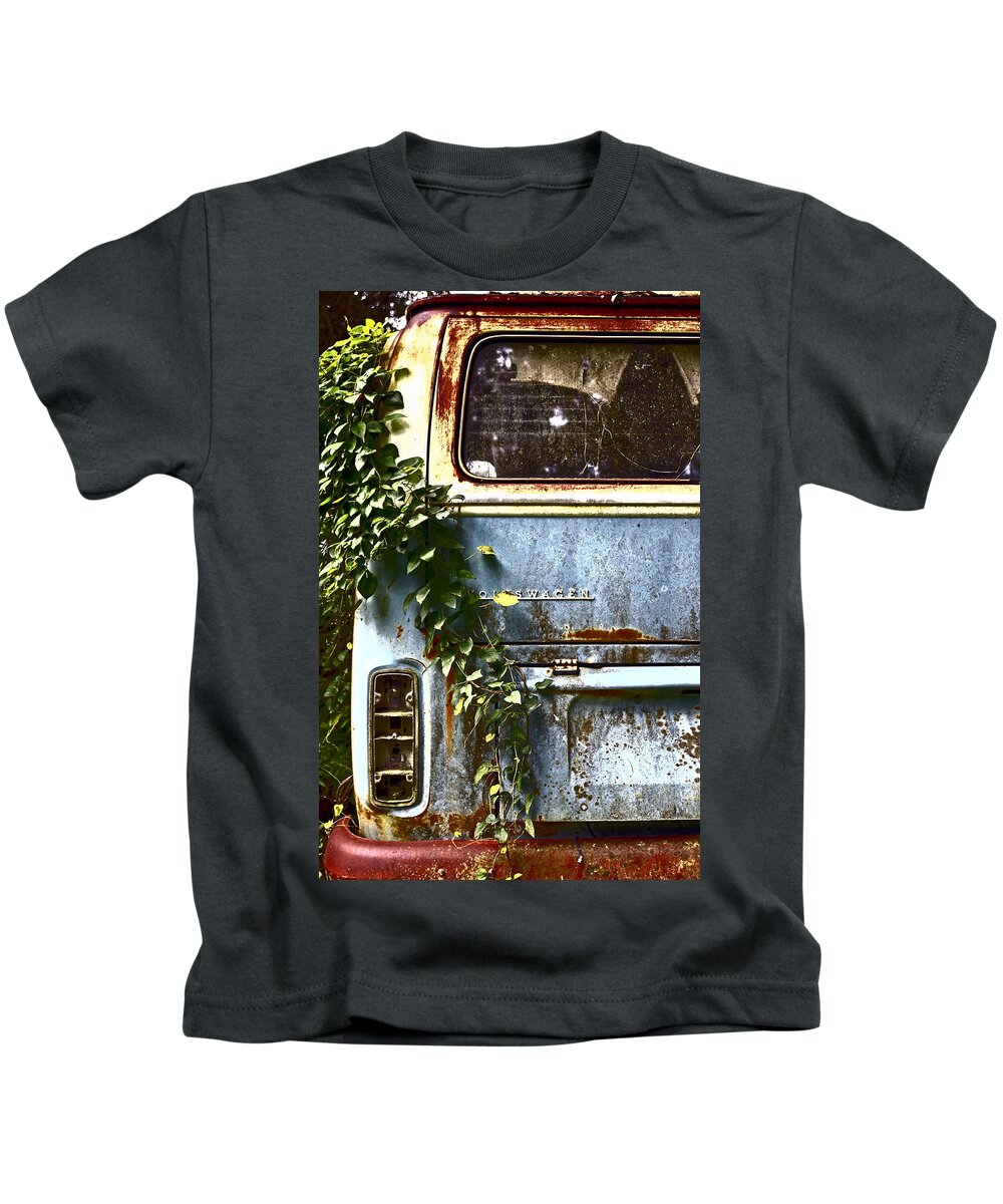 Vw Bus Kids T-Shirt featuring the photograph Lost In Time by Carolyn Marshall