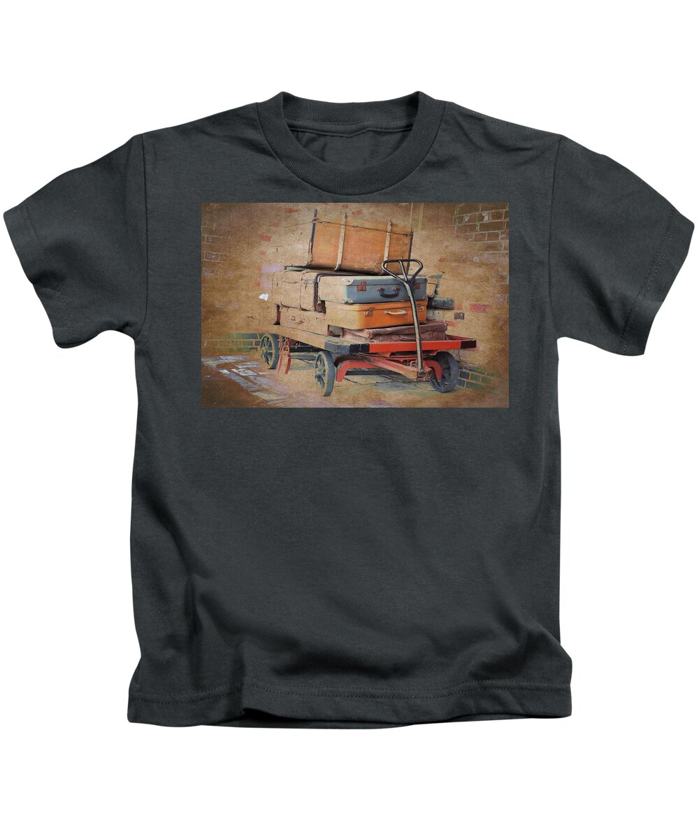 Luggage Kids T-Shirt featuring the photograph Lost Luggage by David Birchall