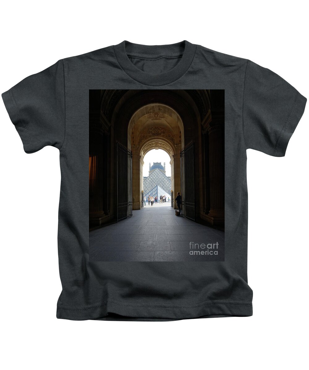 Louvre Paris Kids T-Shirt by Milind Ketkar - Pixels