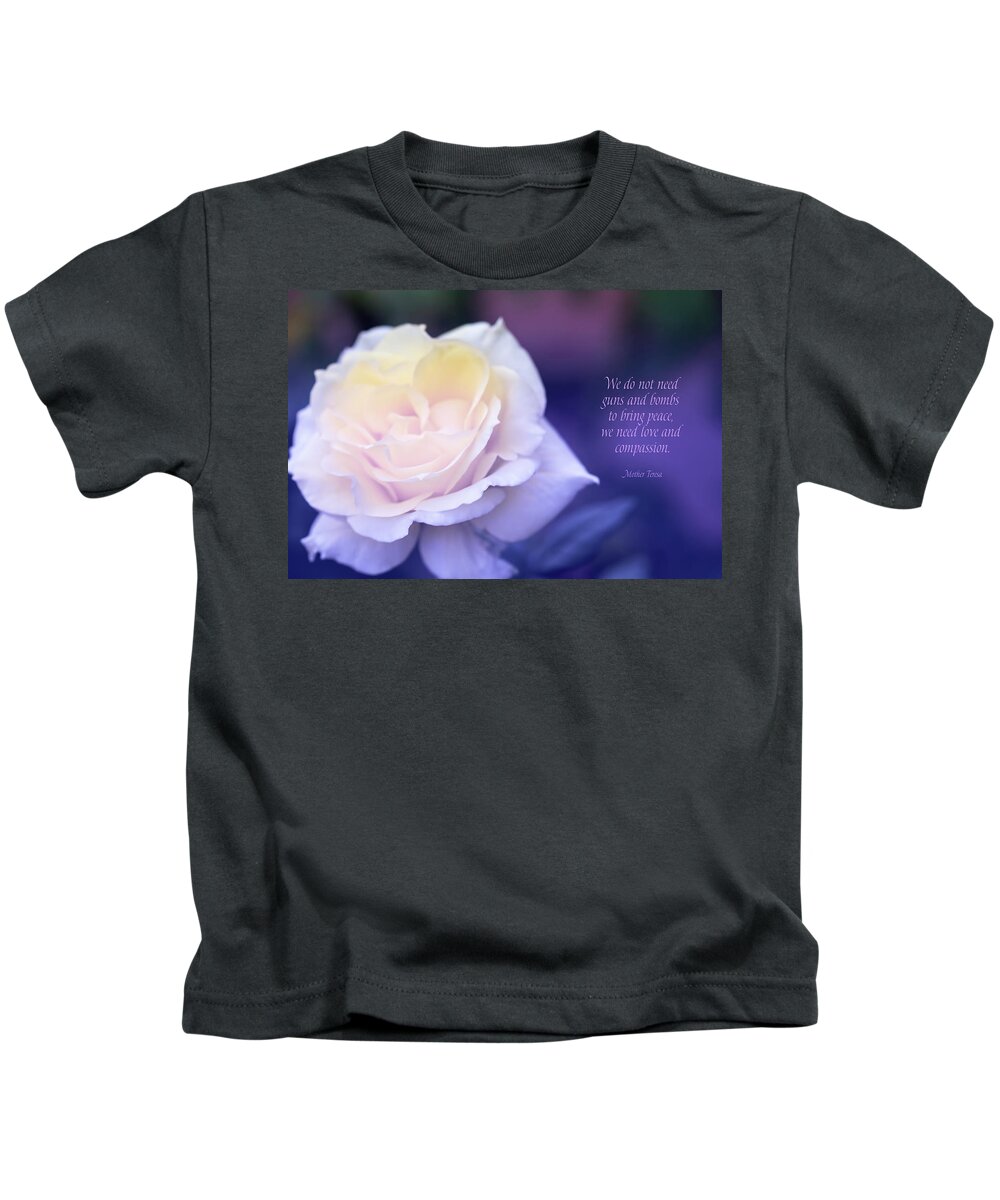 Rose Kids T-Shirt featuring the digital art Love and Compassion by Terry Davis