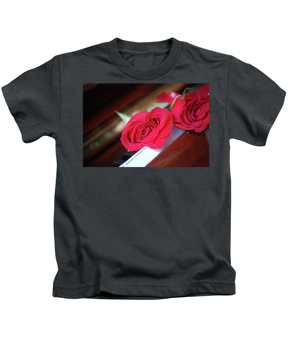 Roses Kids T-Shirt featuring the photograph He Loves Me, He Loves Me Not #1 by Exposed Photoworks
