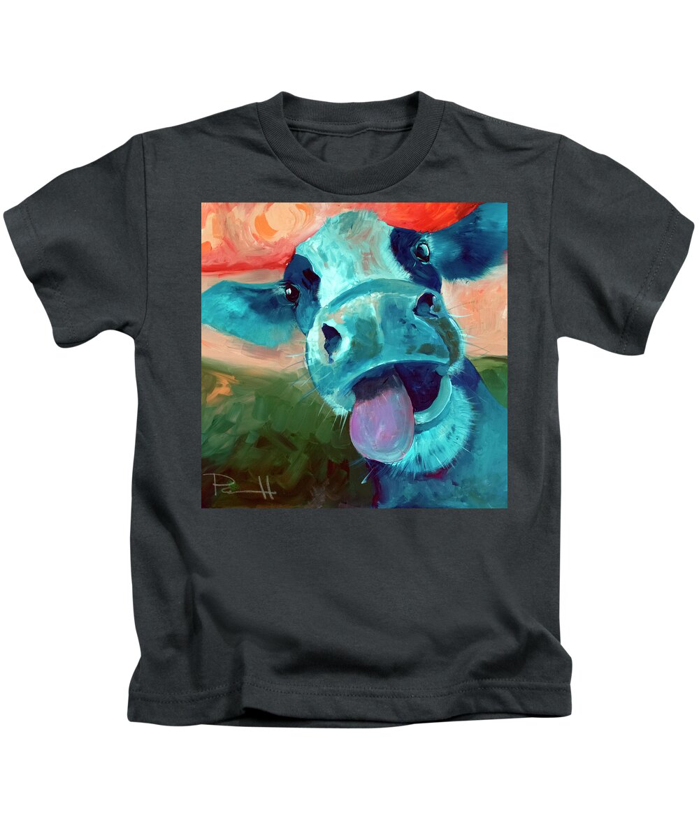  Farm Kids T-Shirt featuring the painting Lucy by Sean Parnell
