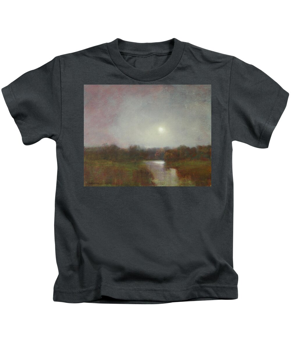 Moon Kids T-Shirt featuring the painting Lunar 14 by David Ladmore