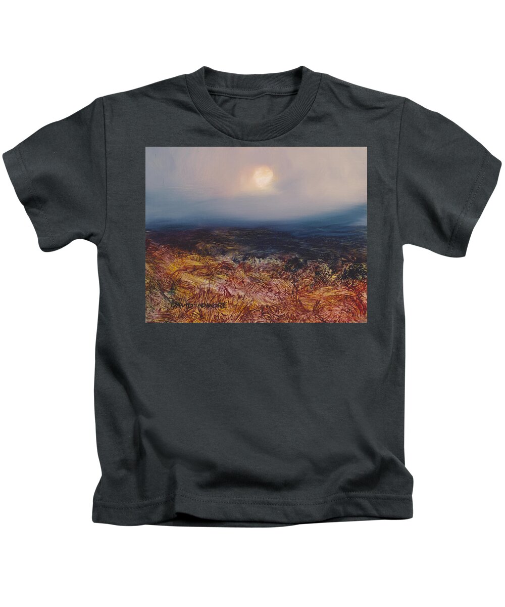 Moon Kids T-Shirt featuring the painting Lunar 46 by David Ladmore