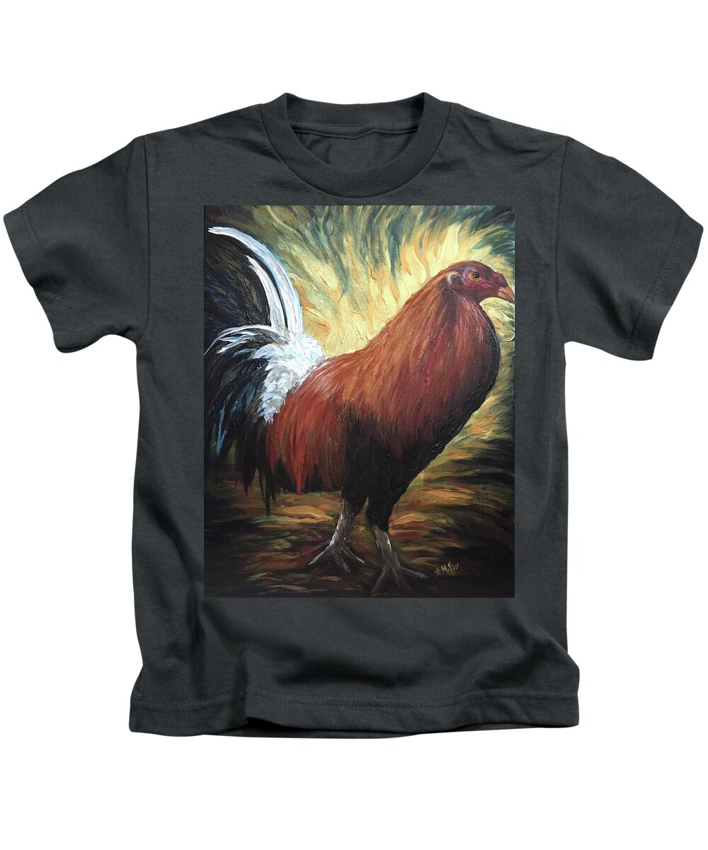 Rooster Kids T-Shirt featuring the painting Magalahi by Michelle Pier