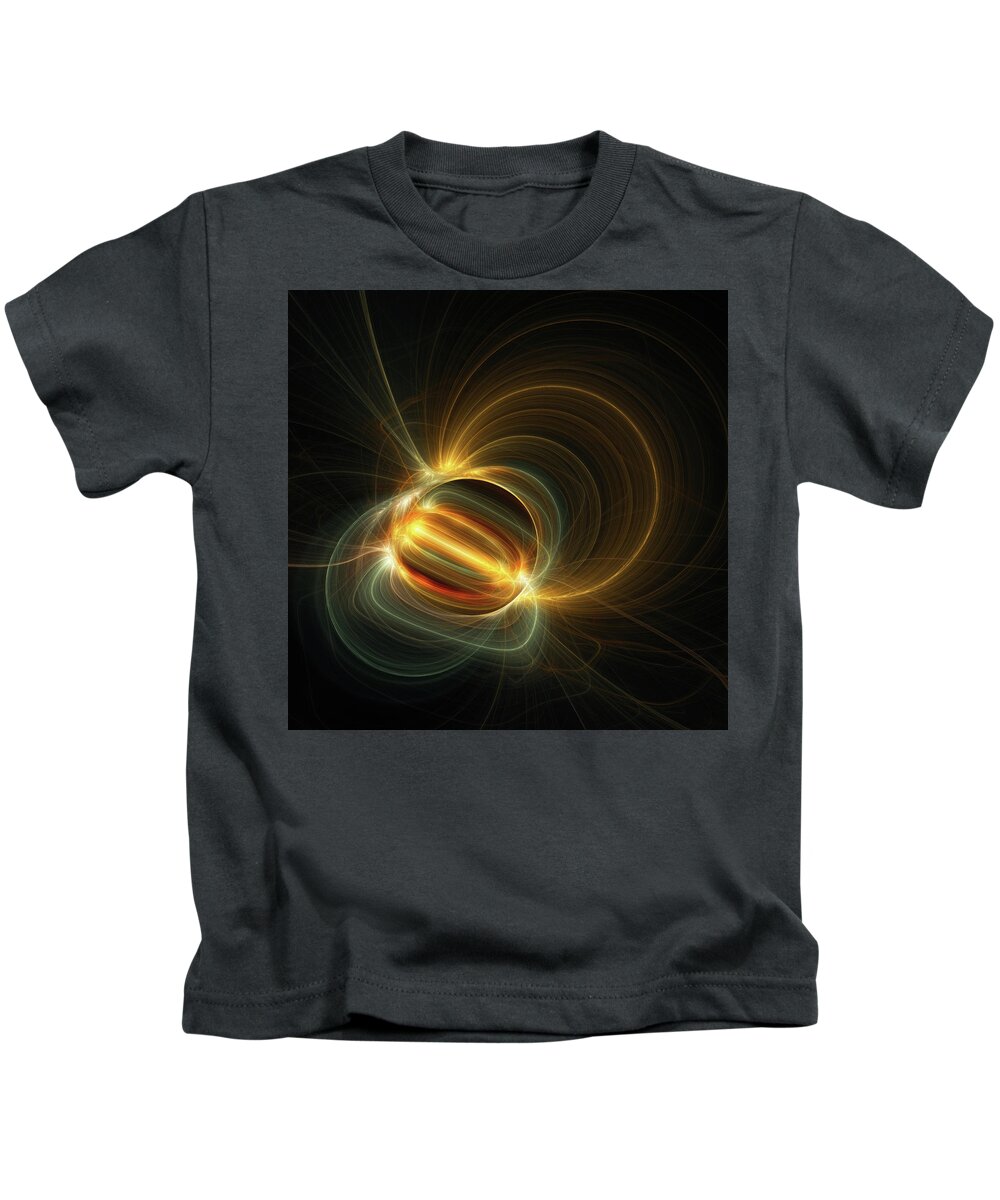 Magnetic Field Kids T-Shirt featuring the digital art Magnetic Field by Scott Norris
