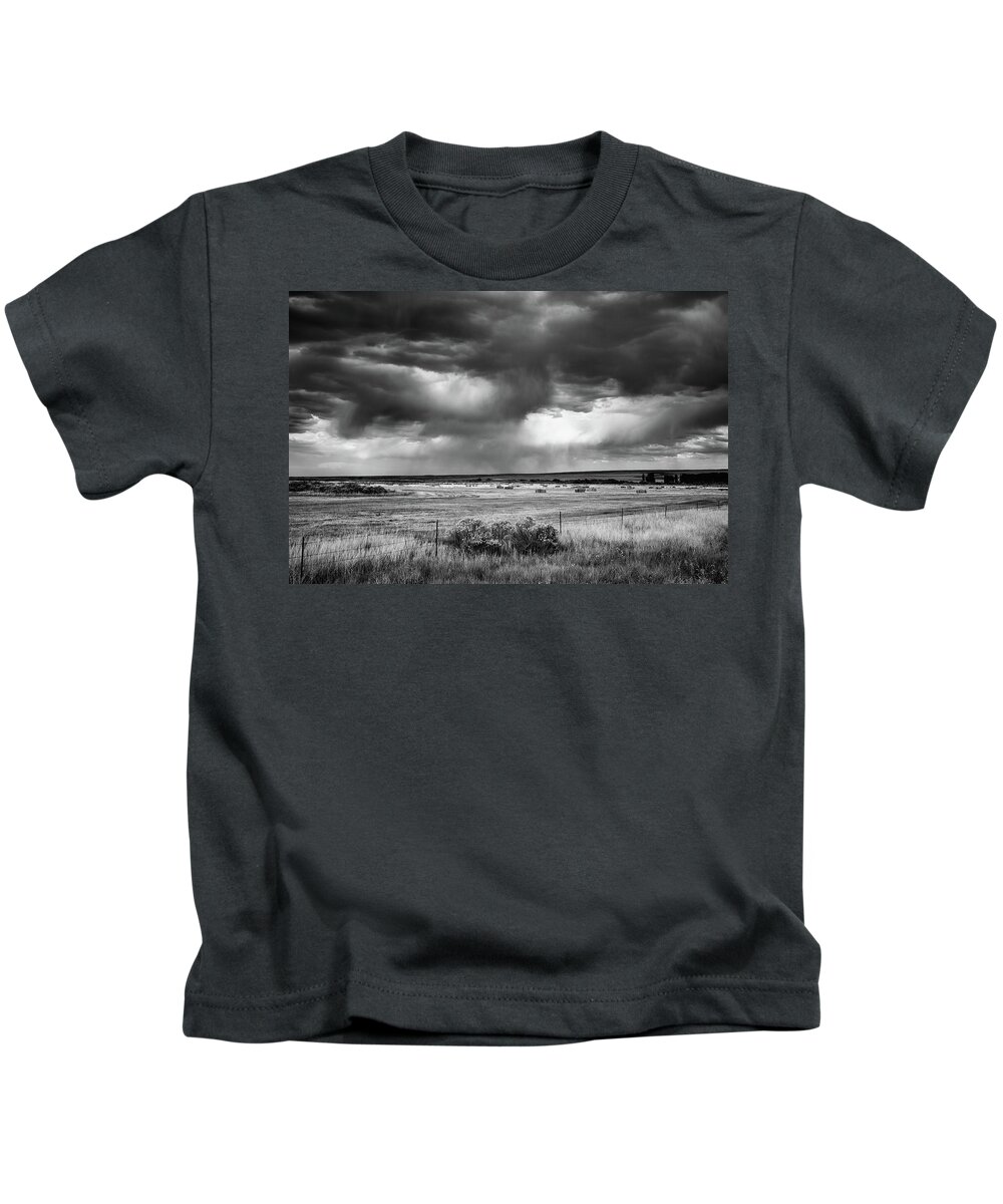 Farmland Kids T-Shirt featuring the photograph Malheur Storms Clouds by Steven Clark