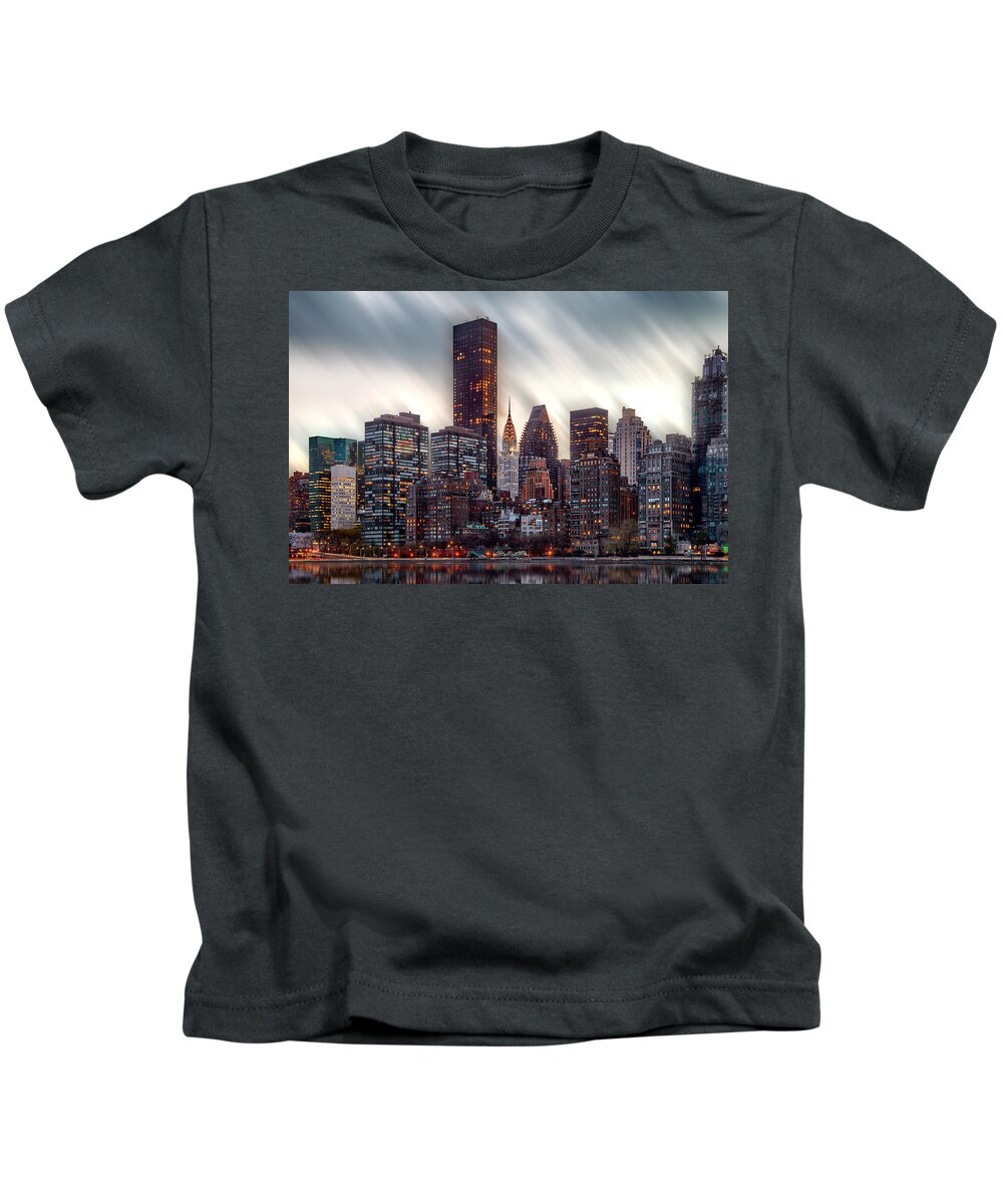 Chrysler Building Kids T-Shirt featuring the photograph Manhattan Daze by Az Jackson